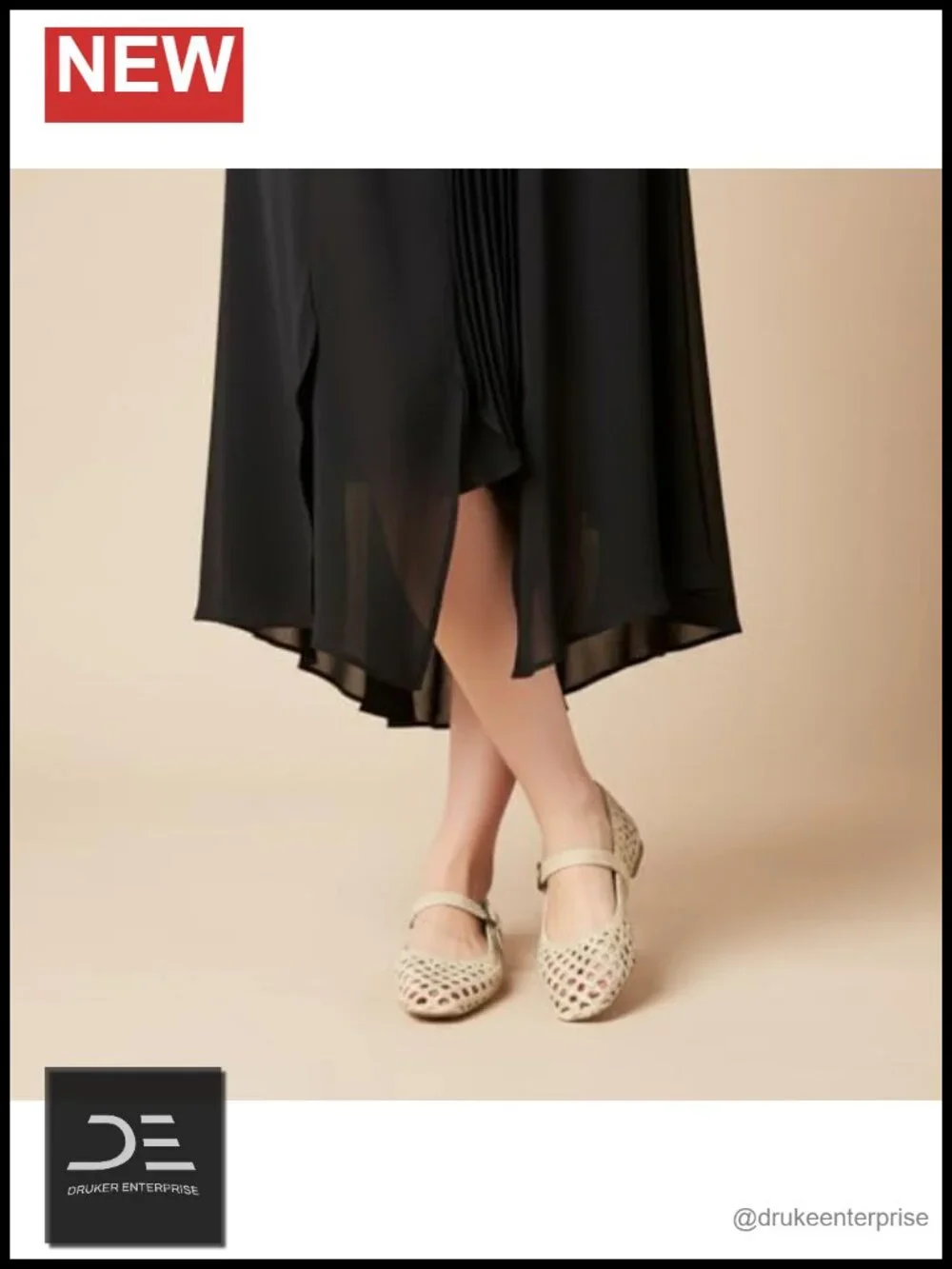 Hand Woven Vegan Leather Mary Jane Flats with Adjustable Buckle, Memory Foam